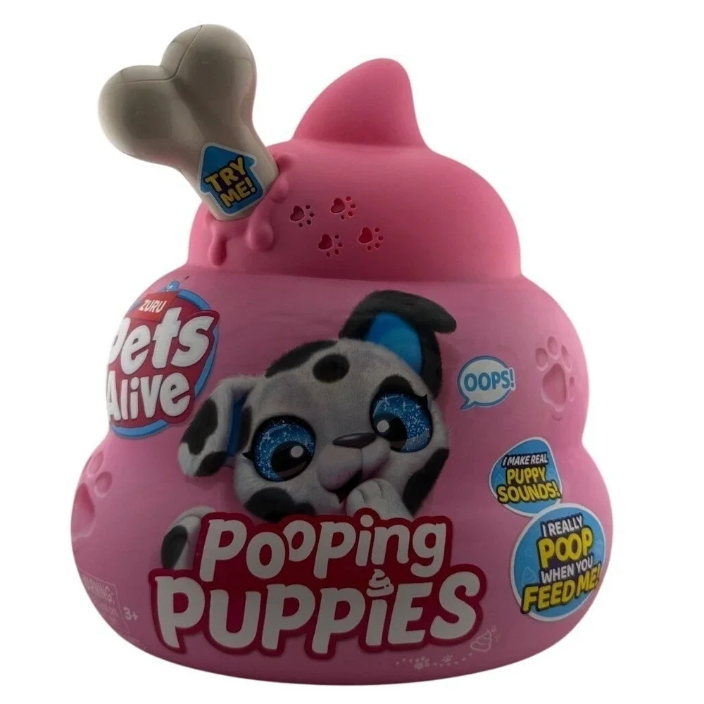 Pets Alive Pooping Puppies by ZURU Soft Electronic Pet Puppy for Girls &Children